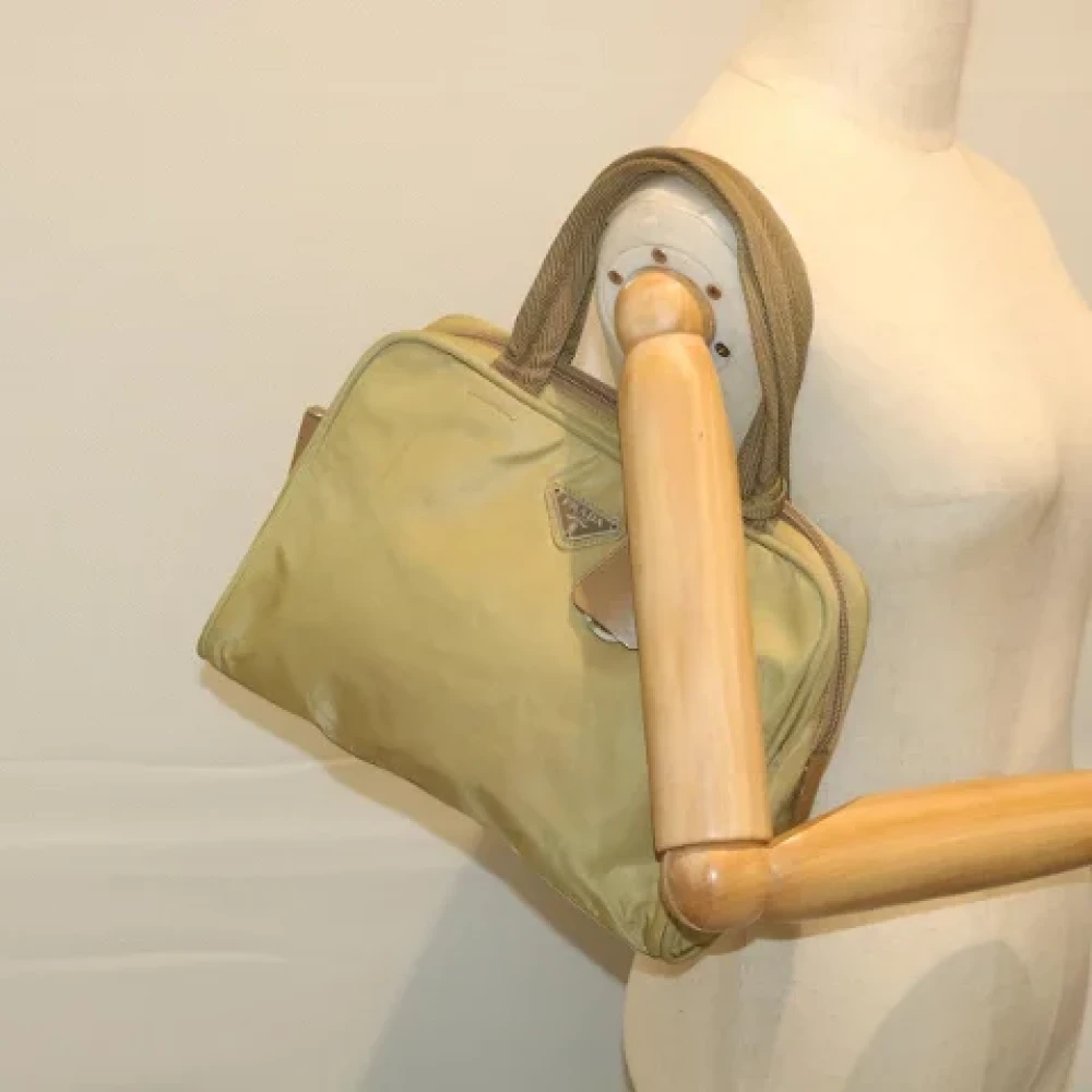 Prada Vintage Pre-owned Fabric prada-bags Beige Dames
