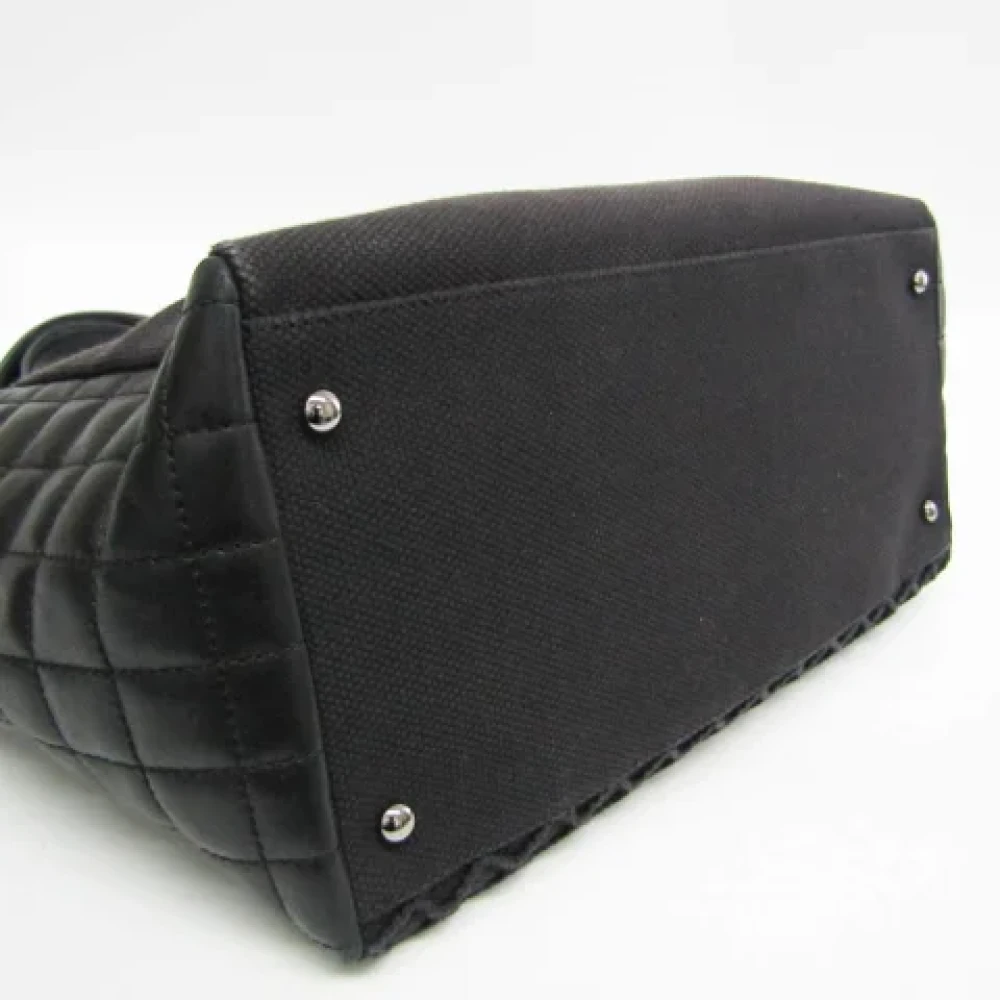 Chanel Vintage Pre-owned Canvas shoulder-bags Black Dames