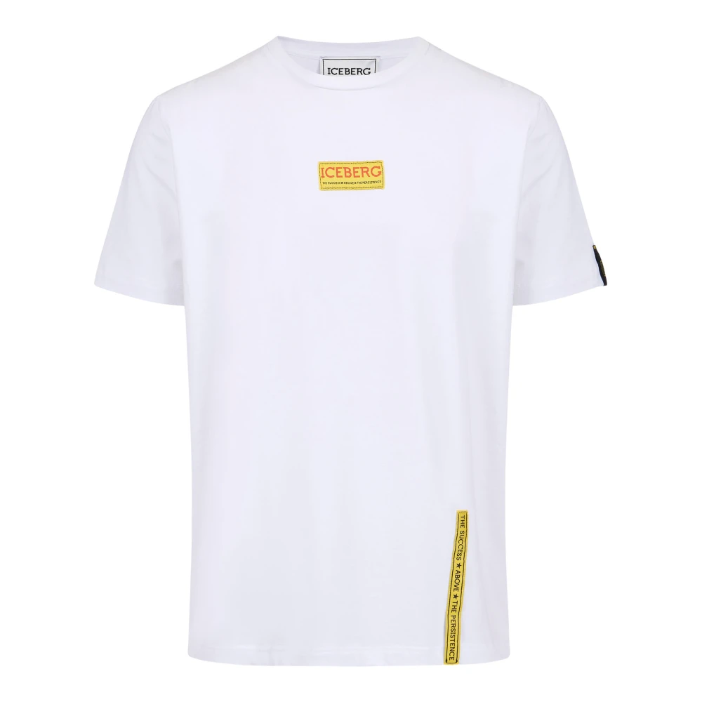 Iceberg Slim-fit wit T-shirt van katoenen jersey White Heren