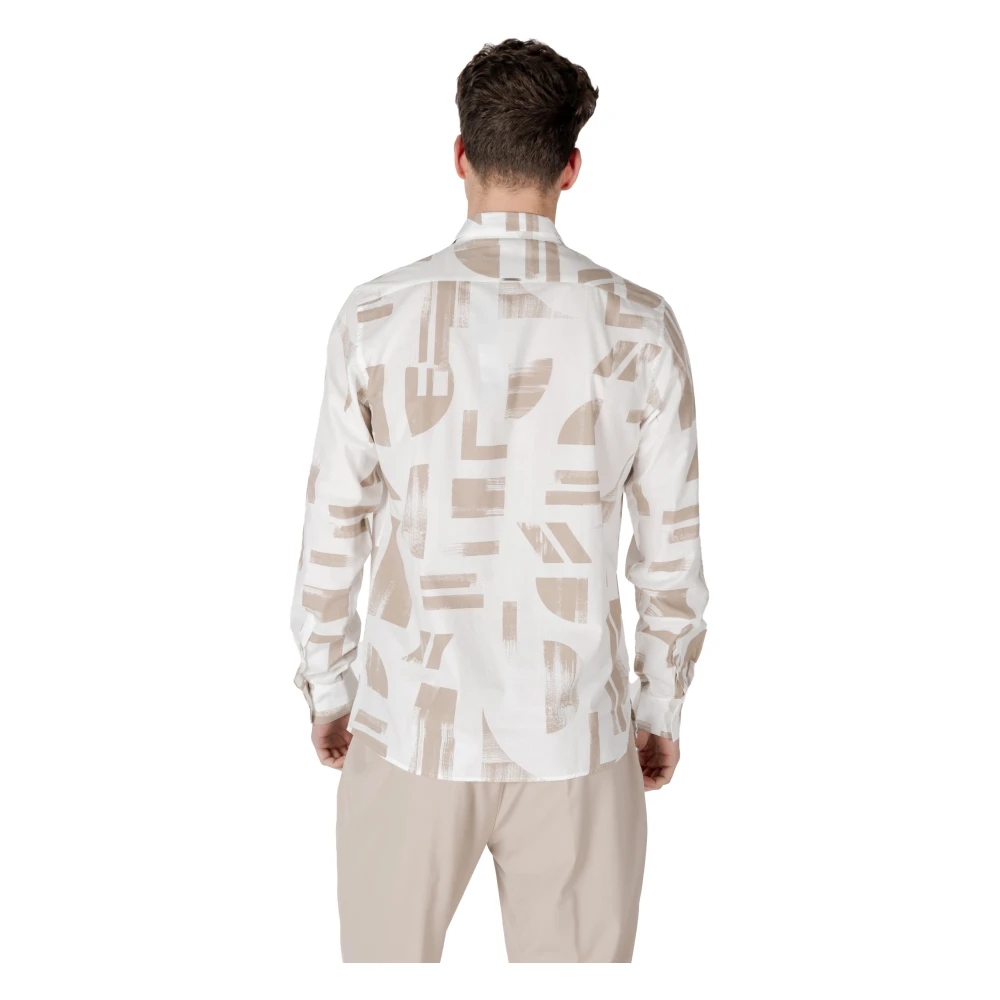 Antony Morato Heren Lange Mouwen Shirt Collectie Beige Heren