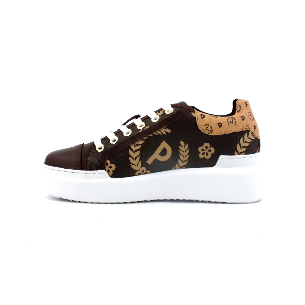 Pollini Maxi Heritage Day Sneakers Yes! Dames Schoenen Bruin