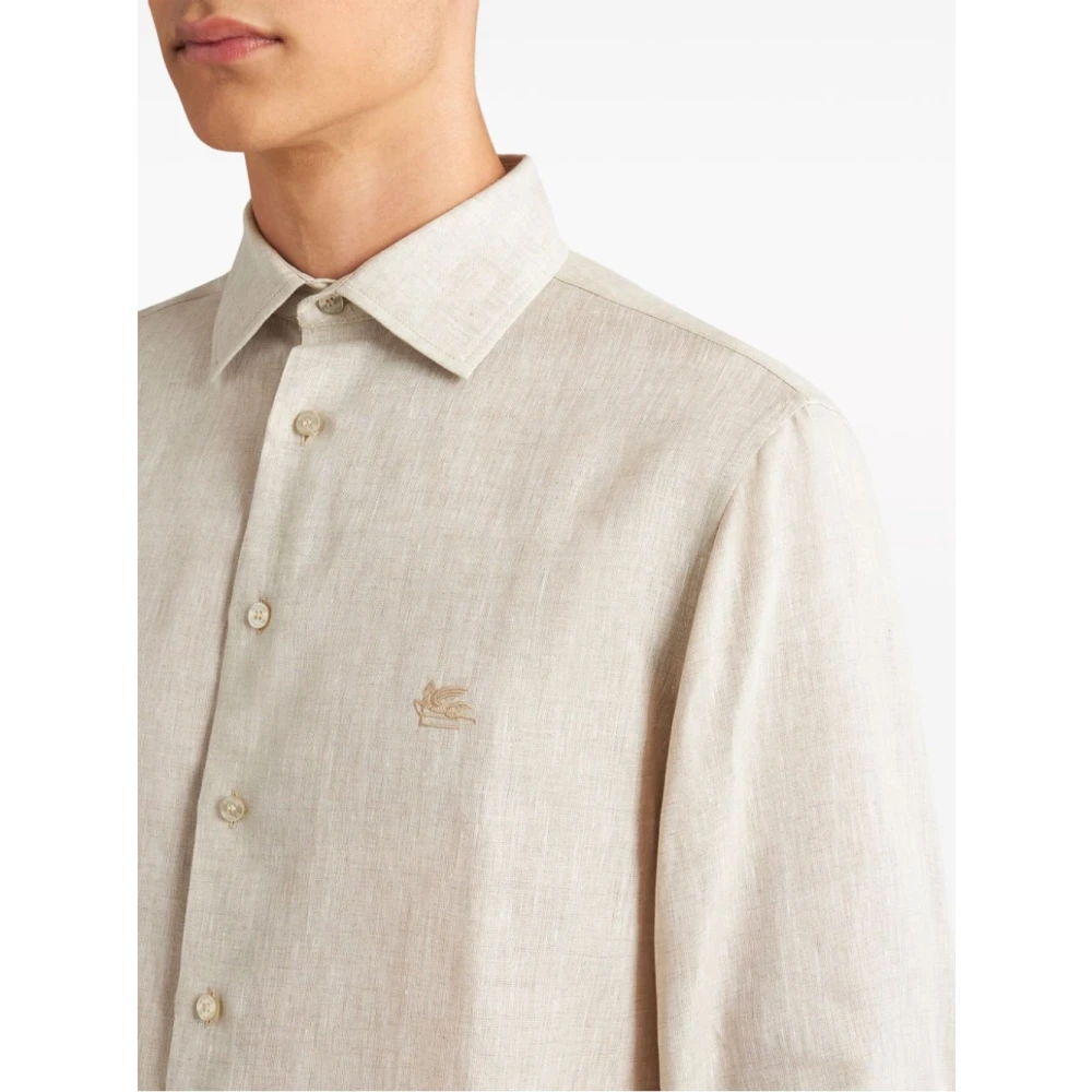 ETRO Roma Logo Shirt Beige Heren