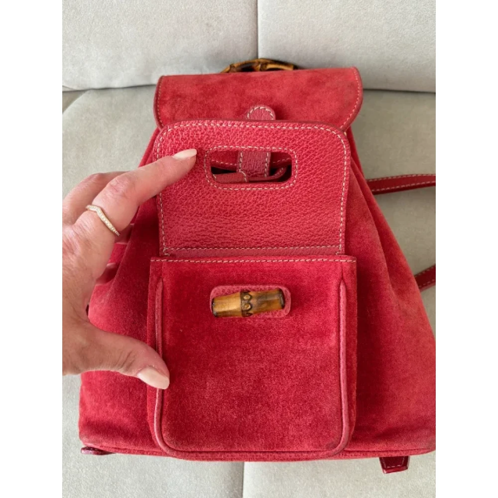 Gucci Vintage Pre-owned Leather gucci-bags Red Dames
