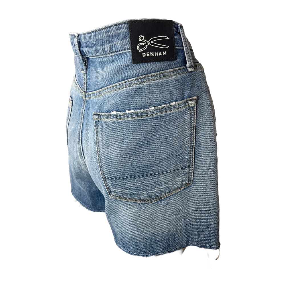 Denham Britt Dames Shorts Blauw Logo Detail Blue Dames