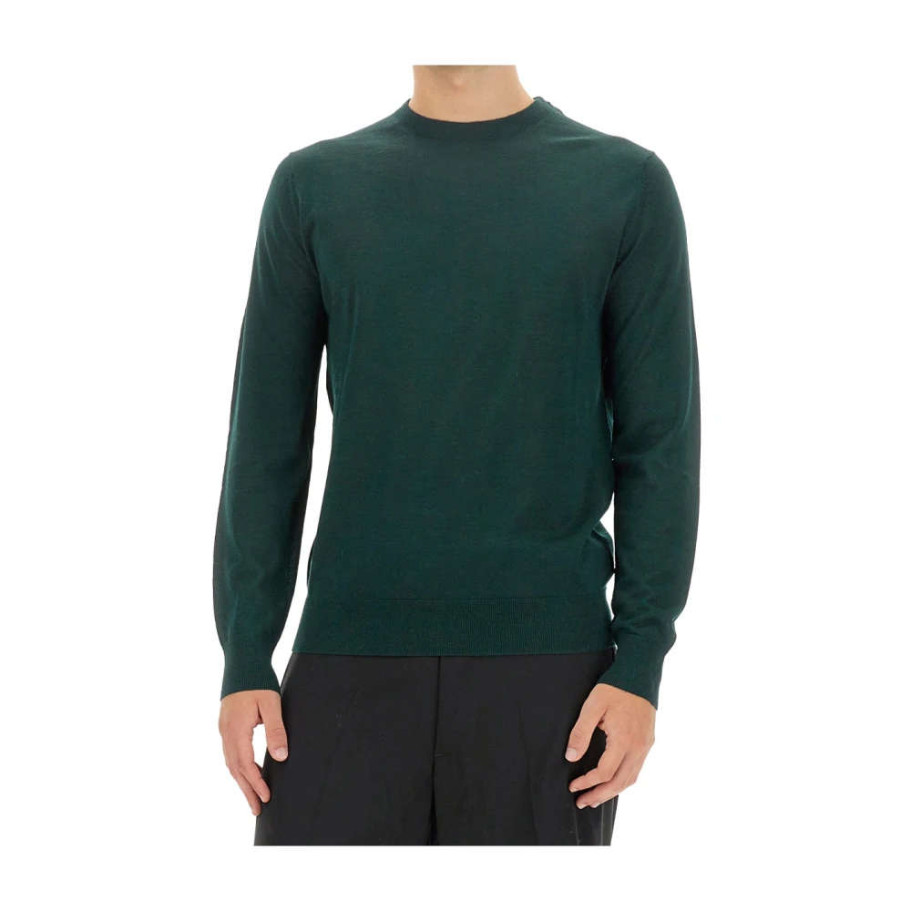 Ballantyne Wollen Pullover Regular Fit 100% Wol Green Heren