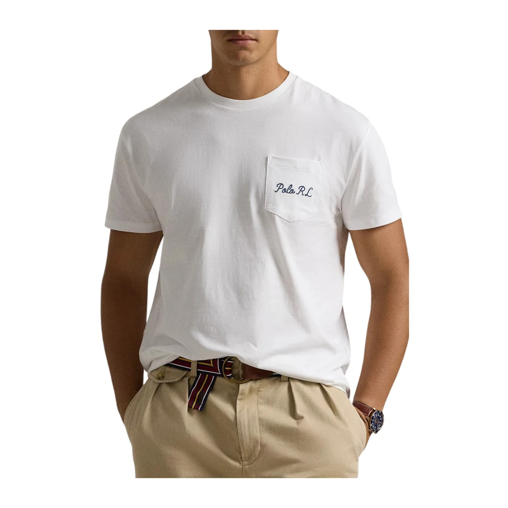 Polo Ralph Lauren Wit Jersey T-shirt 710951623001 White Heren