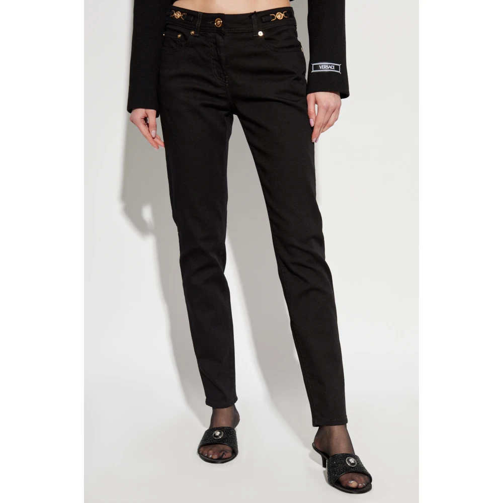 Versace Tapered leg jeans Black Dames