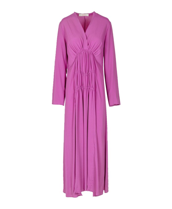 robe-longue-en-crepe-avec-col-en-v
