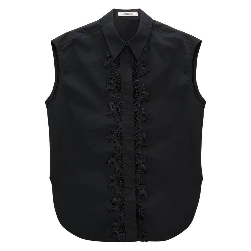 Dorothee Schumacher Women's Black Poplin Power Blouse