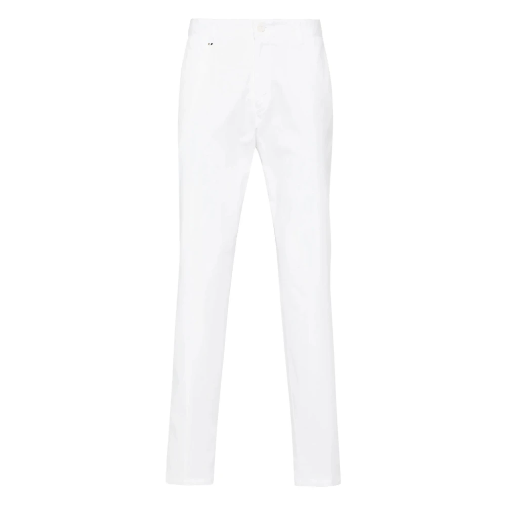Hugo Boss Slim-fit Trousers White Heren