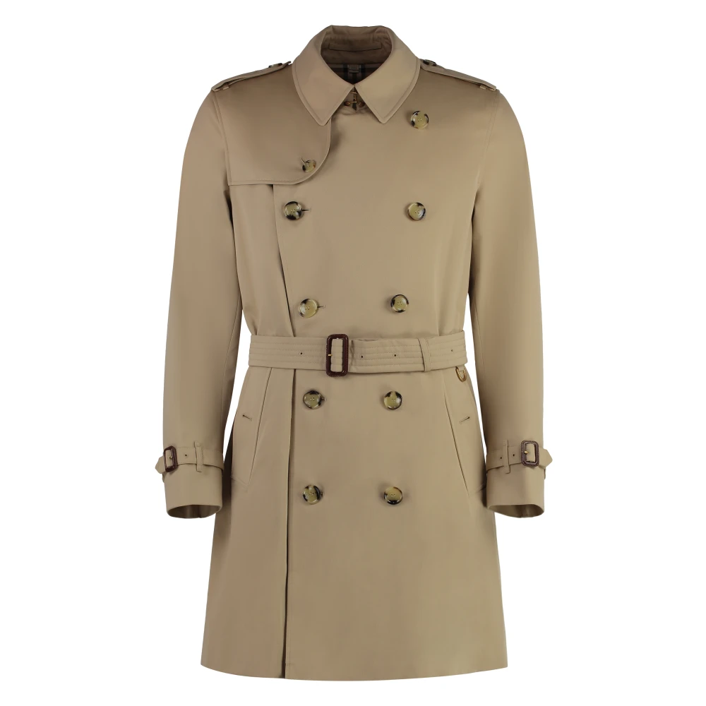 Burberry Klassieke Katoenen Trenchcoat met Riem Beige Heren
