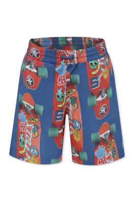 blue-casual-shorts-with-skateboard-logo