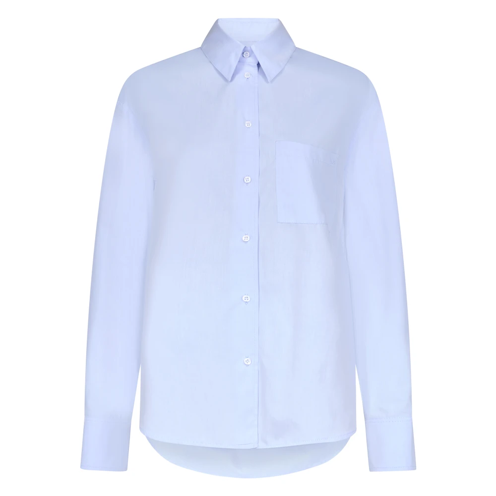 Loulou Studio Women's Blue Lee Shirt With Embroidery - Shirts - L - Blouses & Shirts