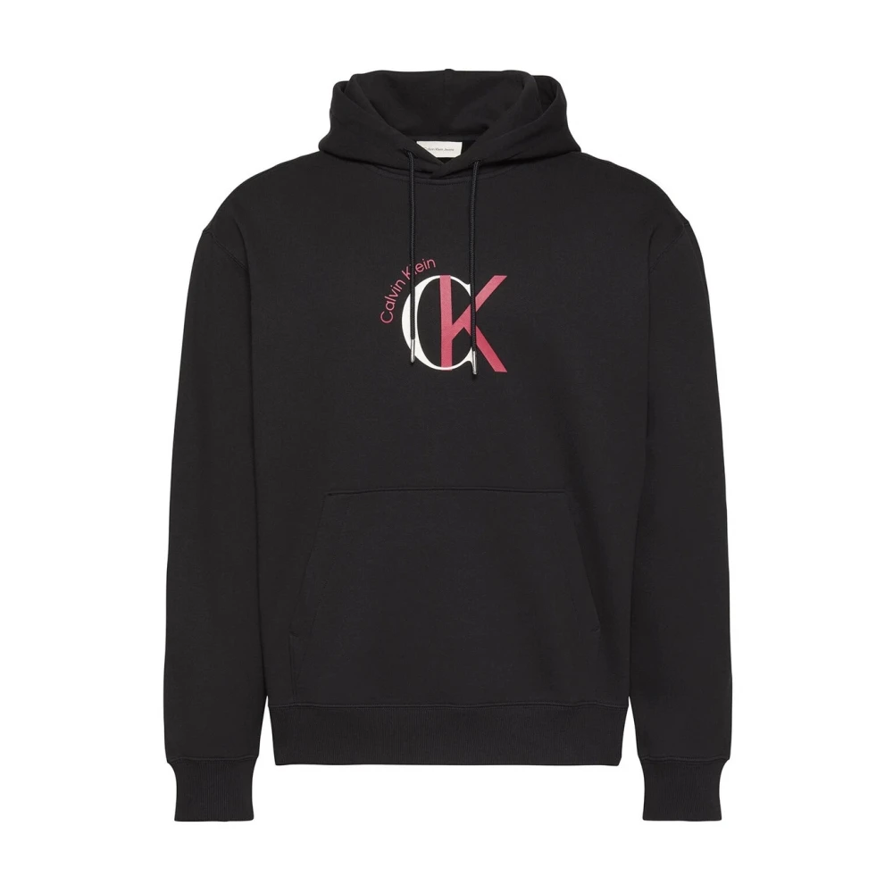 Calvin Klein Men's Black Monogram Logo Hoodie - Hoodies - Xl - Sweatshirts & Hoodies