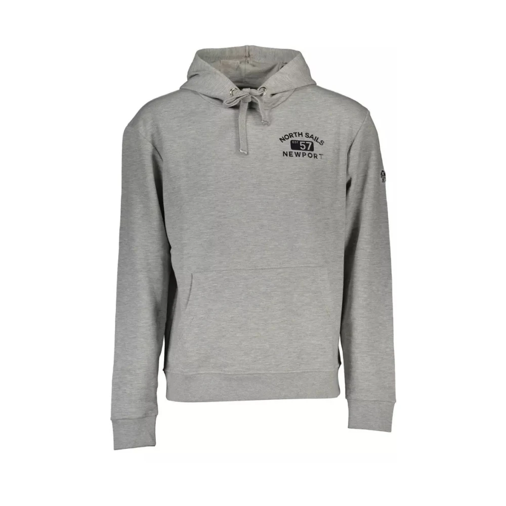 North Sails Men's Gray Hooded Sweatshirt With Print