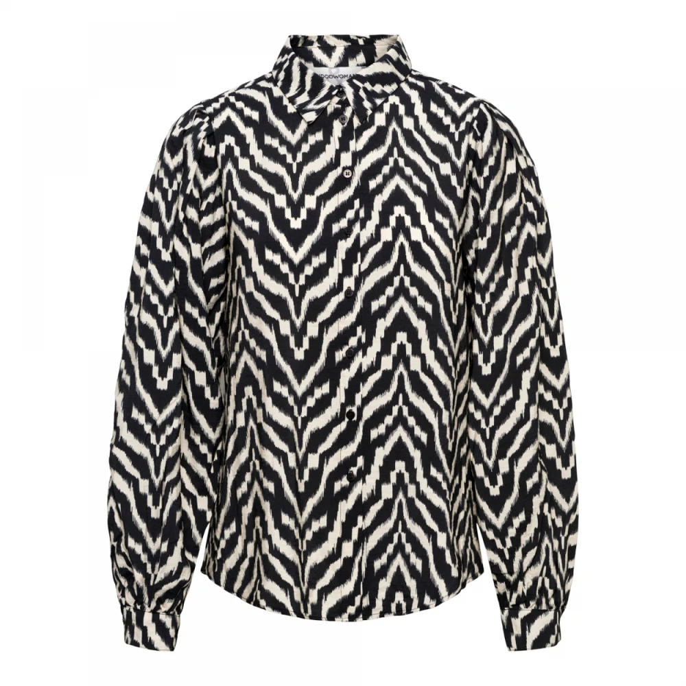 &Co Woman Feminine Ikat Blouse met Kraag Multicolor Dames