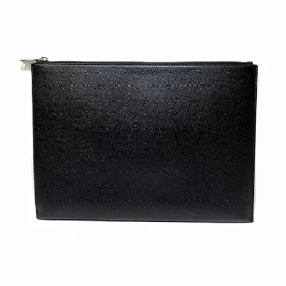 Yves Saint Laurent Vintage Pre-owned Leather clutches Black Dames