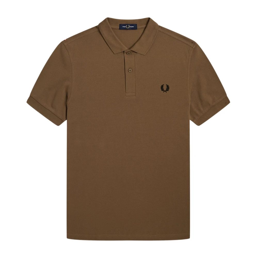 Fred Perry Slim Fit Plain Polo in Shaded Stone Black Brown Heren