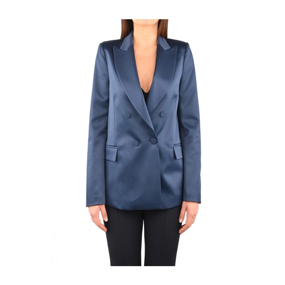 Aniye By Elegante Polyester Blazer met Revers Blue Dames