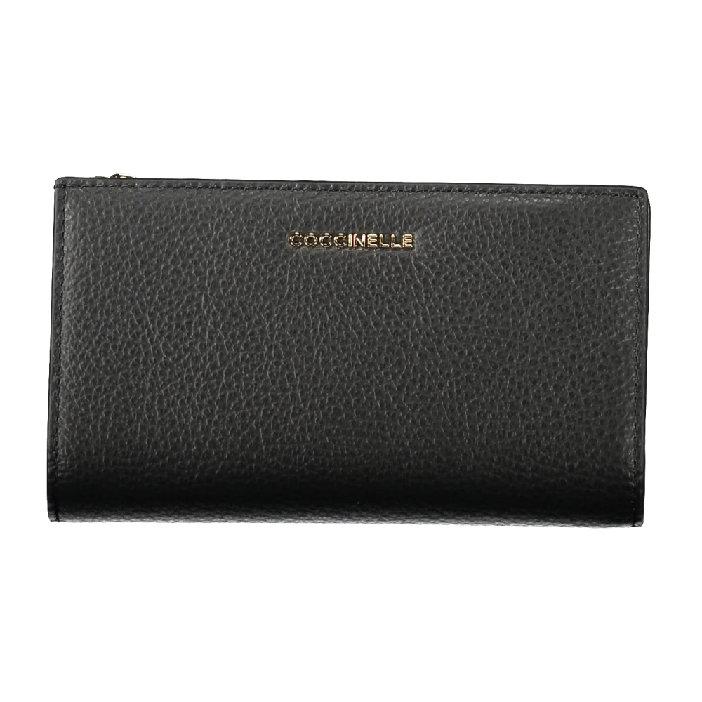 Coccinelle Donna Nero Portafoglio A Libro Da Metallic Soft In Vera Pelle - Immagine 7