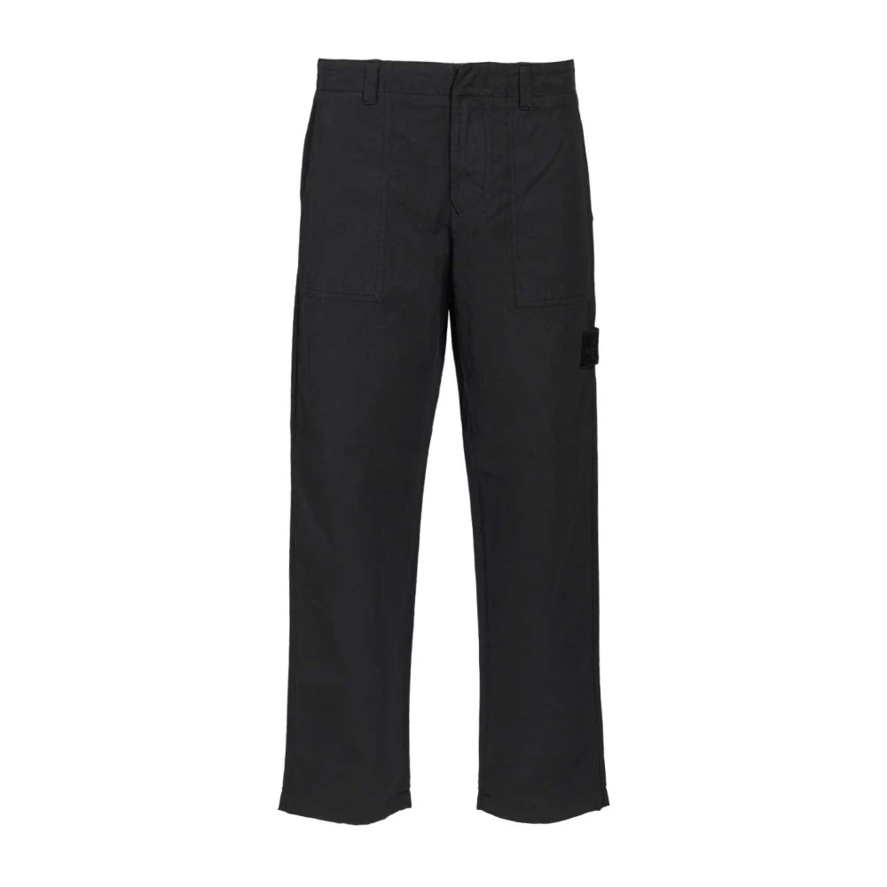 Stone Island Blue Ghost Canvas Trouser - Male - Straight Trousers - W32 - Trousers