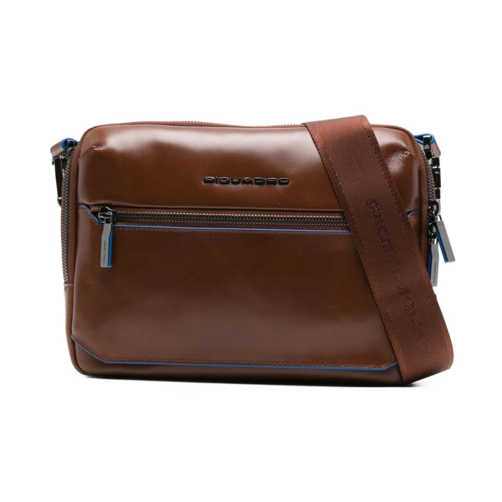 Piquadro Uomo Marrone Borsa A Tracolla Blue Square