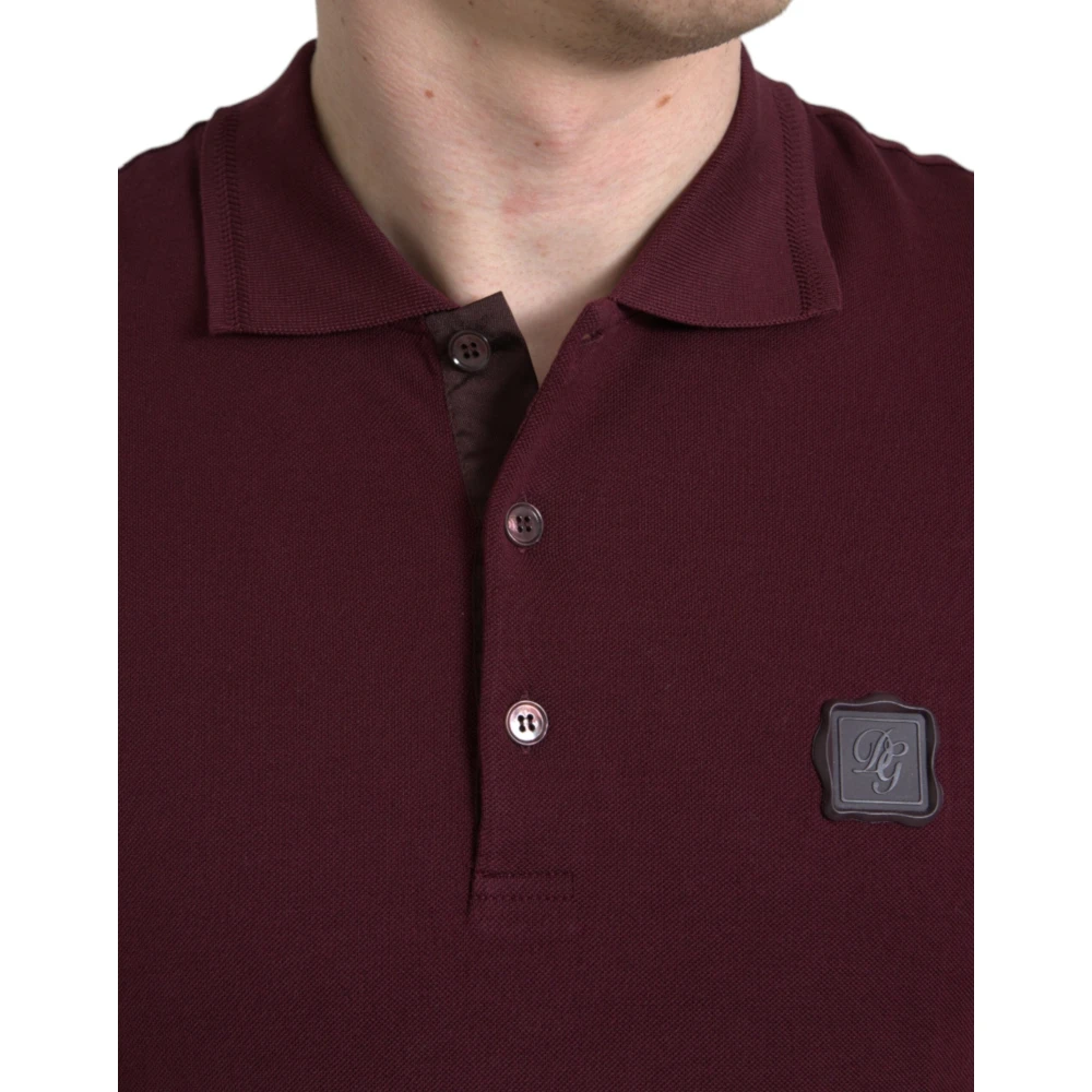 Dolce & Gabbana Elegante kastanjebruin Polo Tee Brown Heren