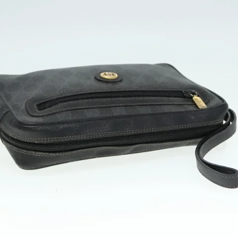 Gucci Vintage Pre-owned Leather clutches Black Dames