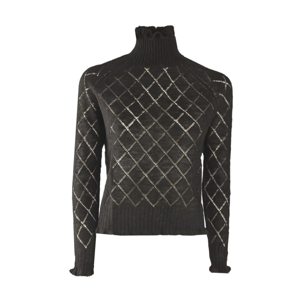 Kocca Stijlvolle Acryl Trui Black Dames