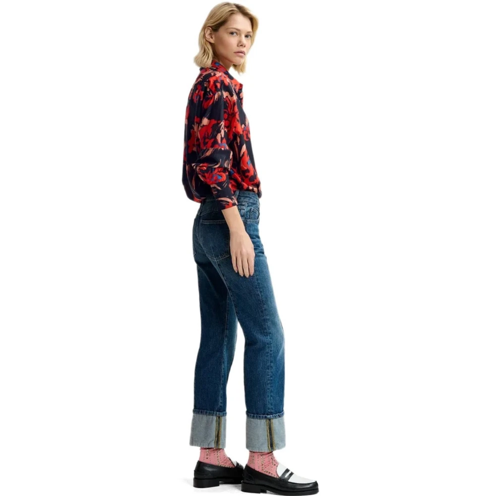 Essentiel Antwerp Blauwe Flare Jeans met Hoge Taille Blue Dames