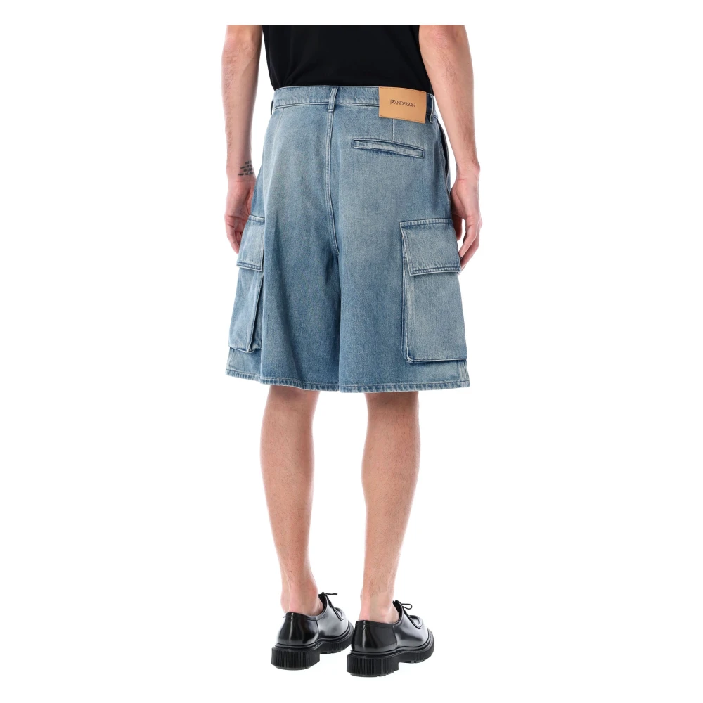 JW Anderson Lichtblauwe Cargo Denim Shorts Blue Heren