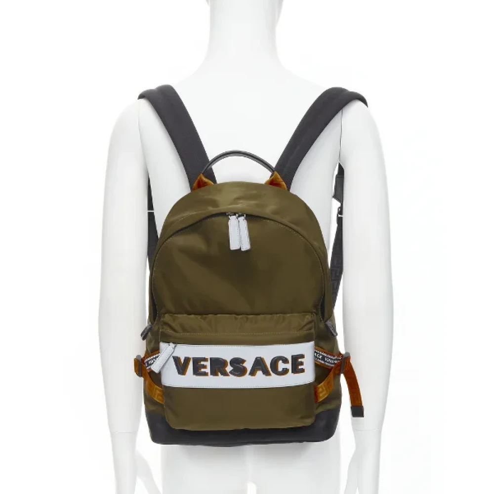 Versace Canvas travel-bags Green Heren