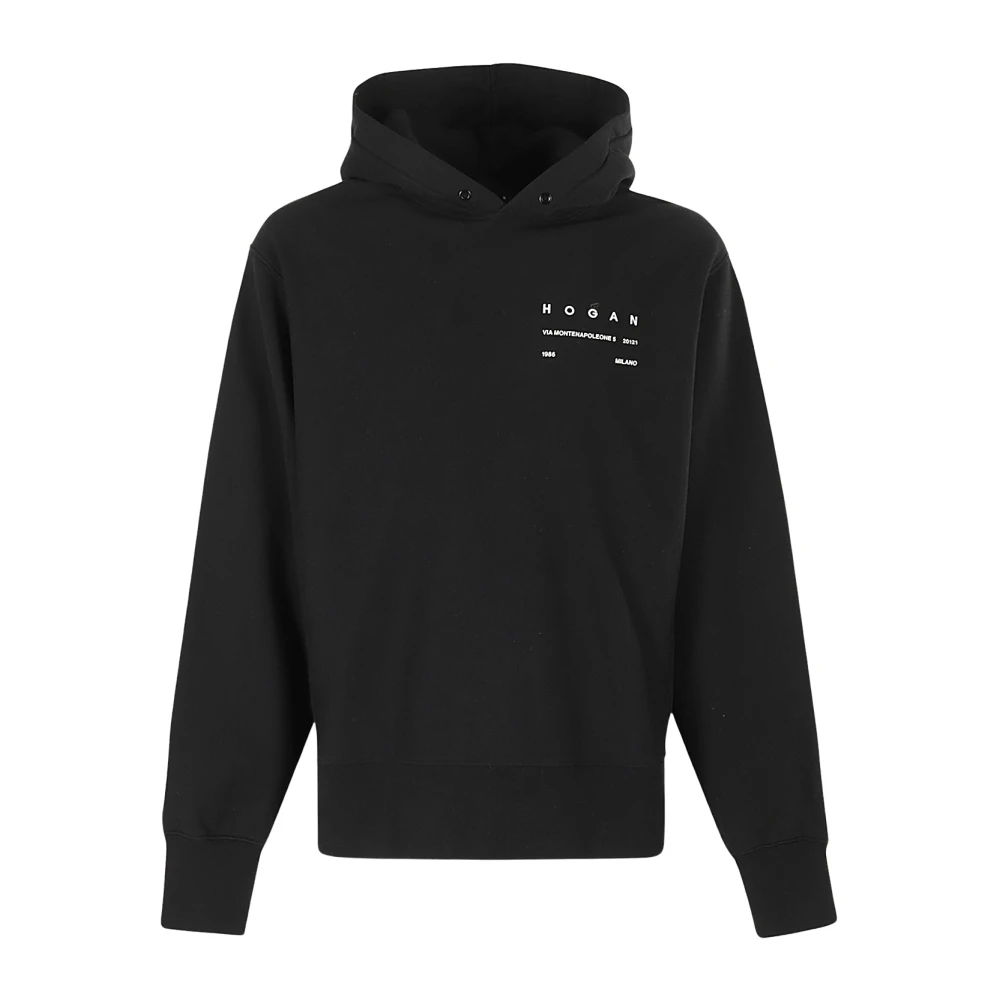 Hogan Stijlvolle Hoodie voor Mannen en Vrouwen Black Heren