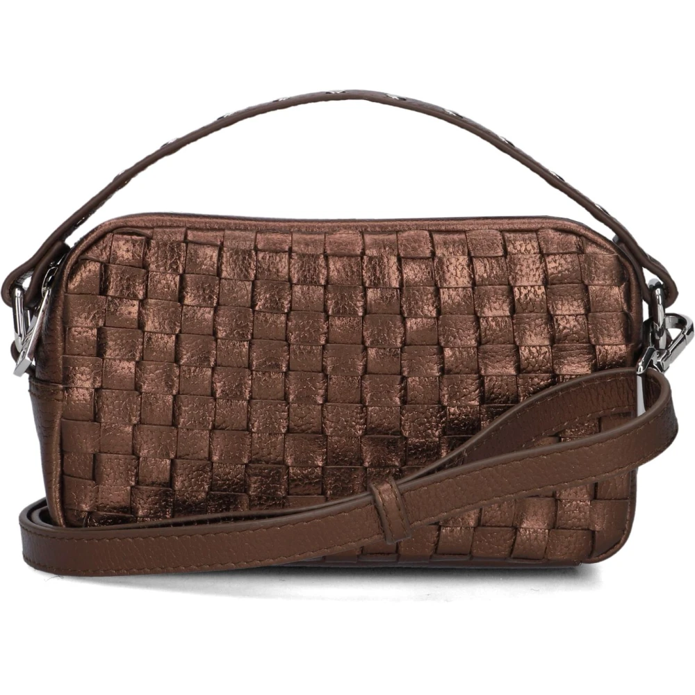 Núnoo Metallic Schoudertas Lyra Brown Dames