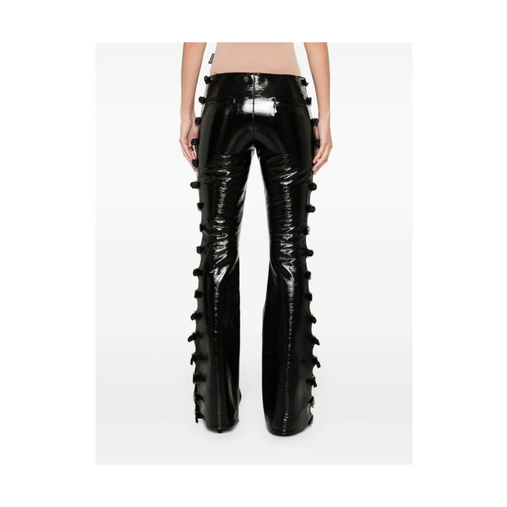 Courrèges Leather Trousers Black Dames