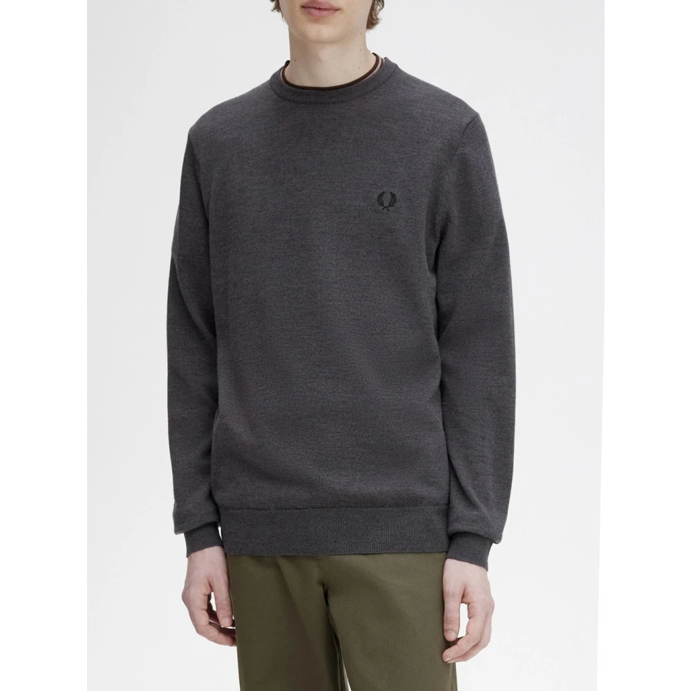 Fred Perry Klassieke Crew Neck Sweater Gray Heren