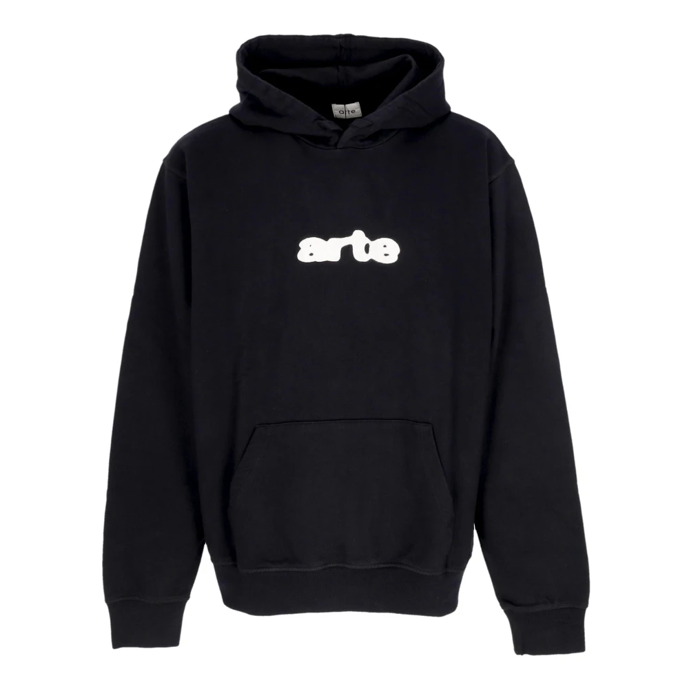 Arte Antwerp Zwarte hoodie met 3D-logo Black Heren