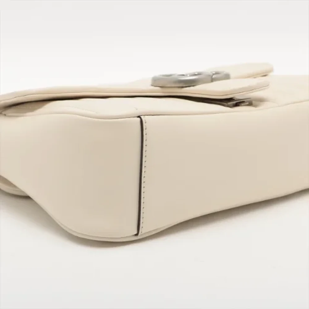 Gucci Vintage Pre-owned Leather gucci-bags Beige Dames