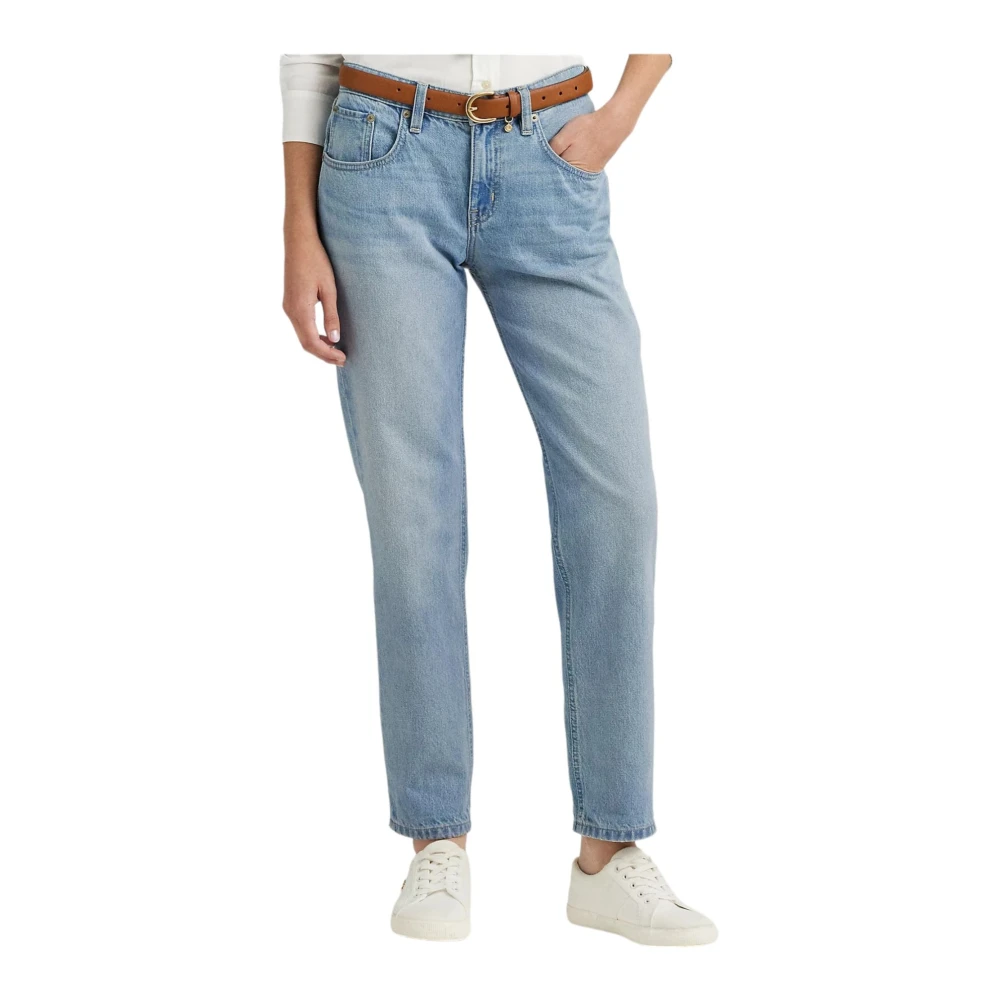 Ralph Lauren Slim Fit Denim Broek Blue Dames