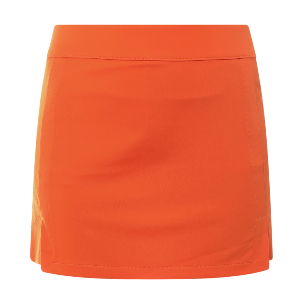 J.Lindeberg Tekniskt Tyg Midi Kjol med Shorts Detalj Orange, Dam