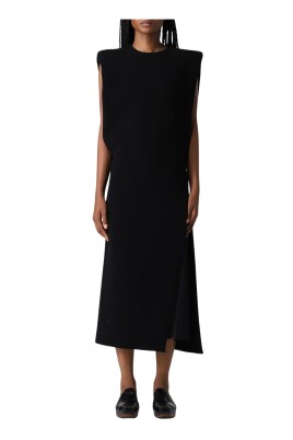 black-midi-dress-with-structured-shoulders