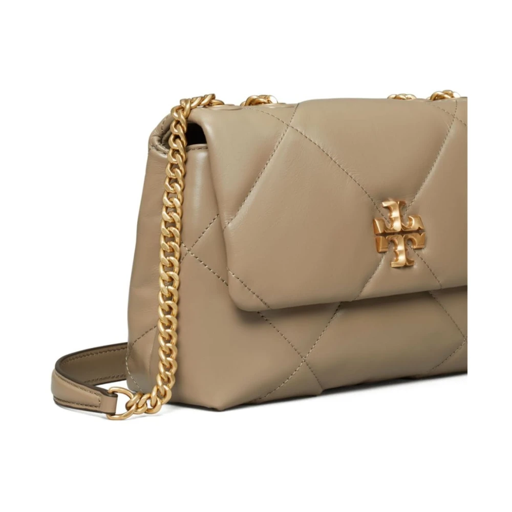 TORY BURCH Chique Taupe Leren Schoudertas Green Dames