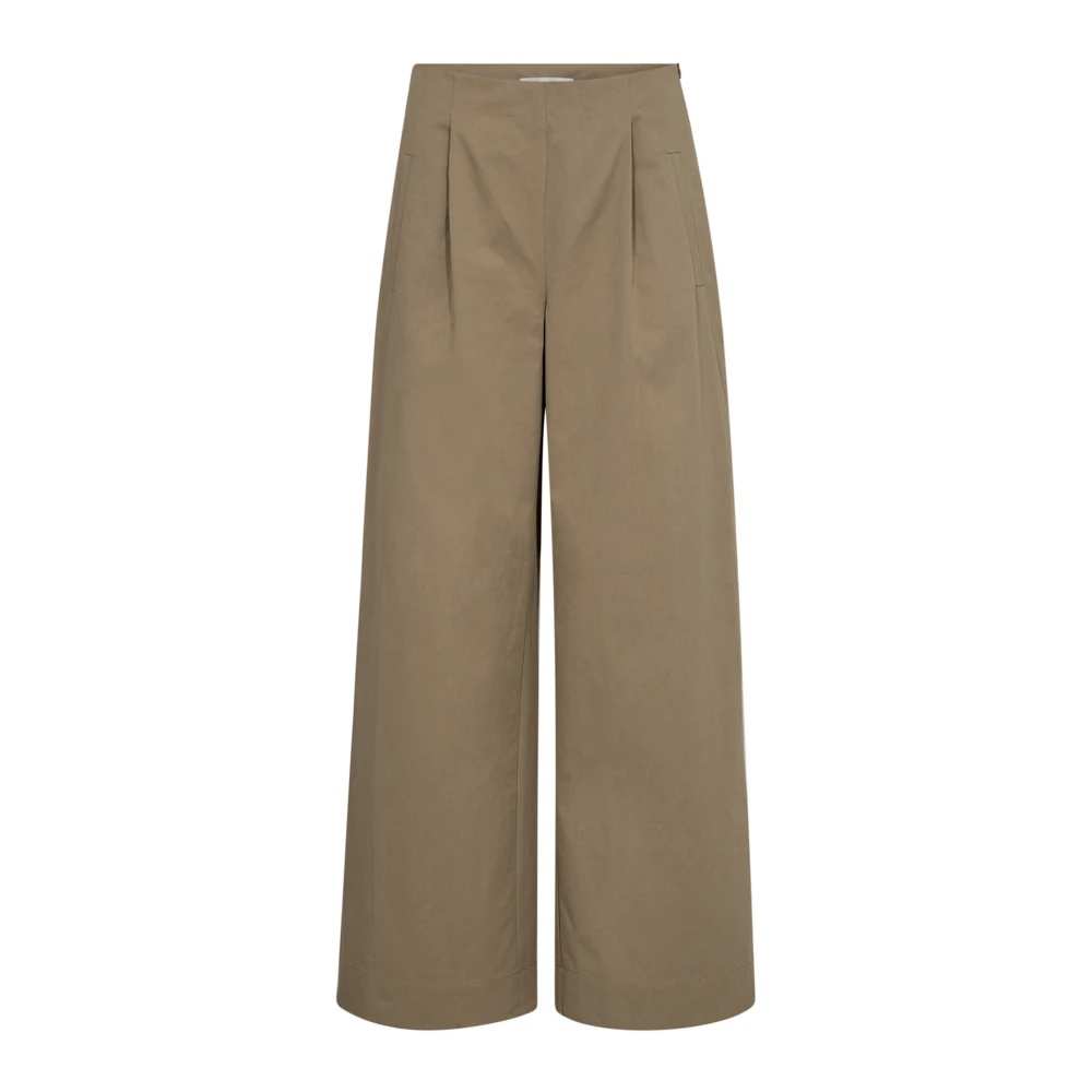 Co'Couture Wijde Broek Walnoot Kleur Beige Dames