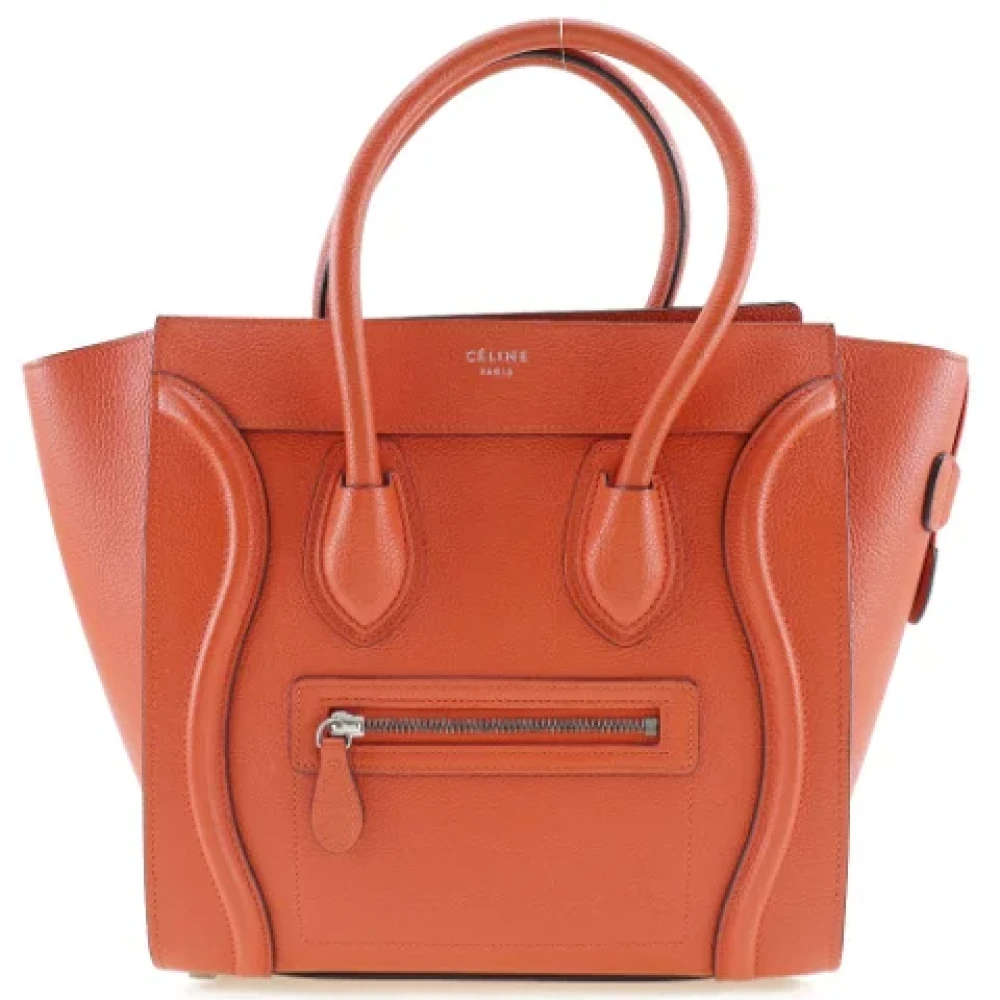 Celine Vintage Pre-owned Leather celine-bags Orange Dames