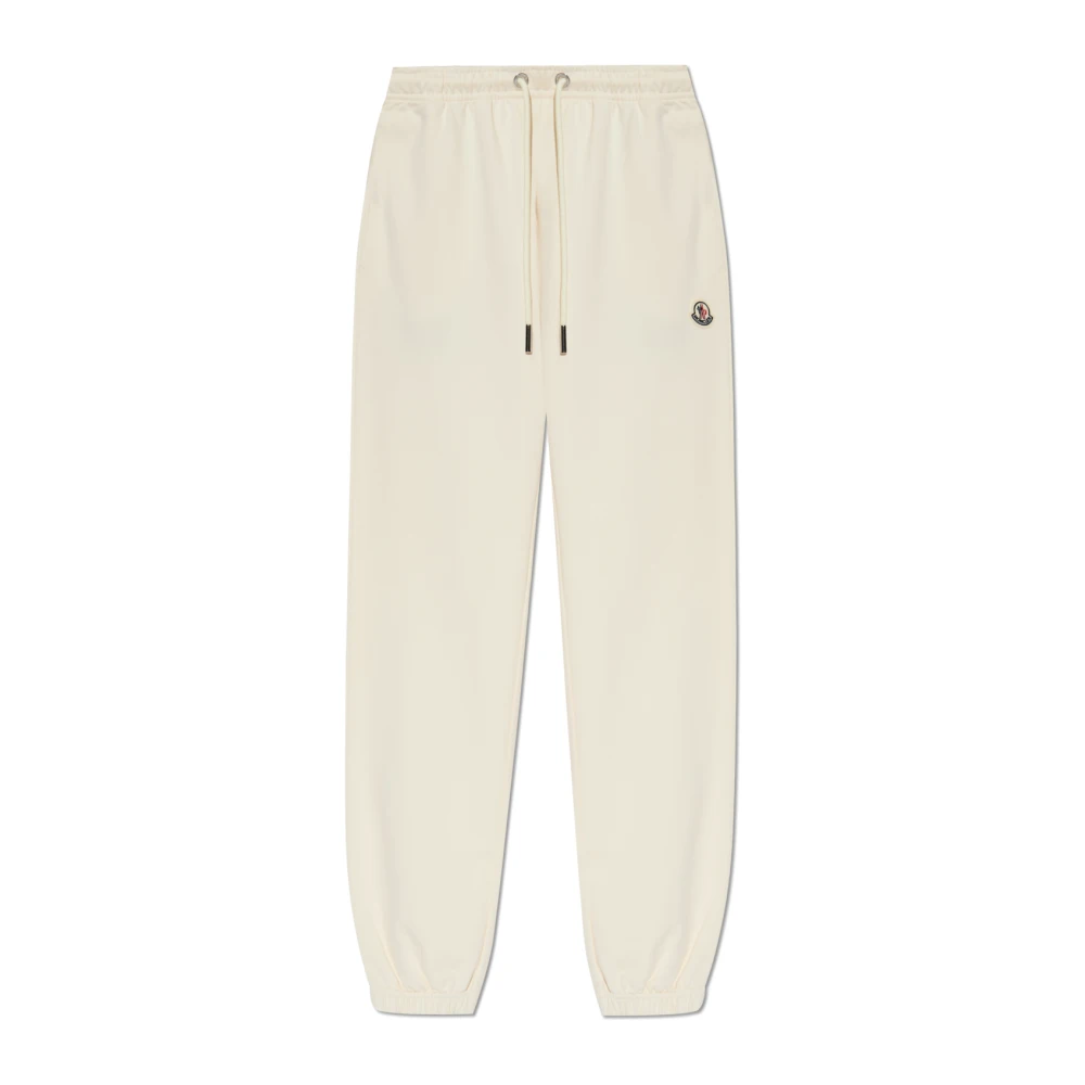 Moncler Sweatpants met logo Beige Dames