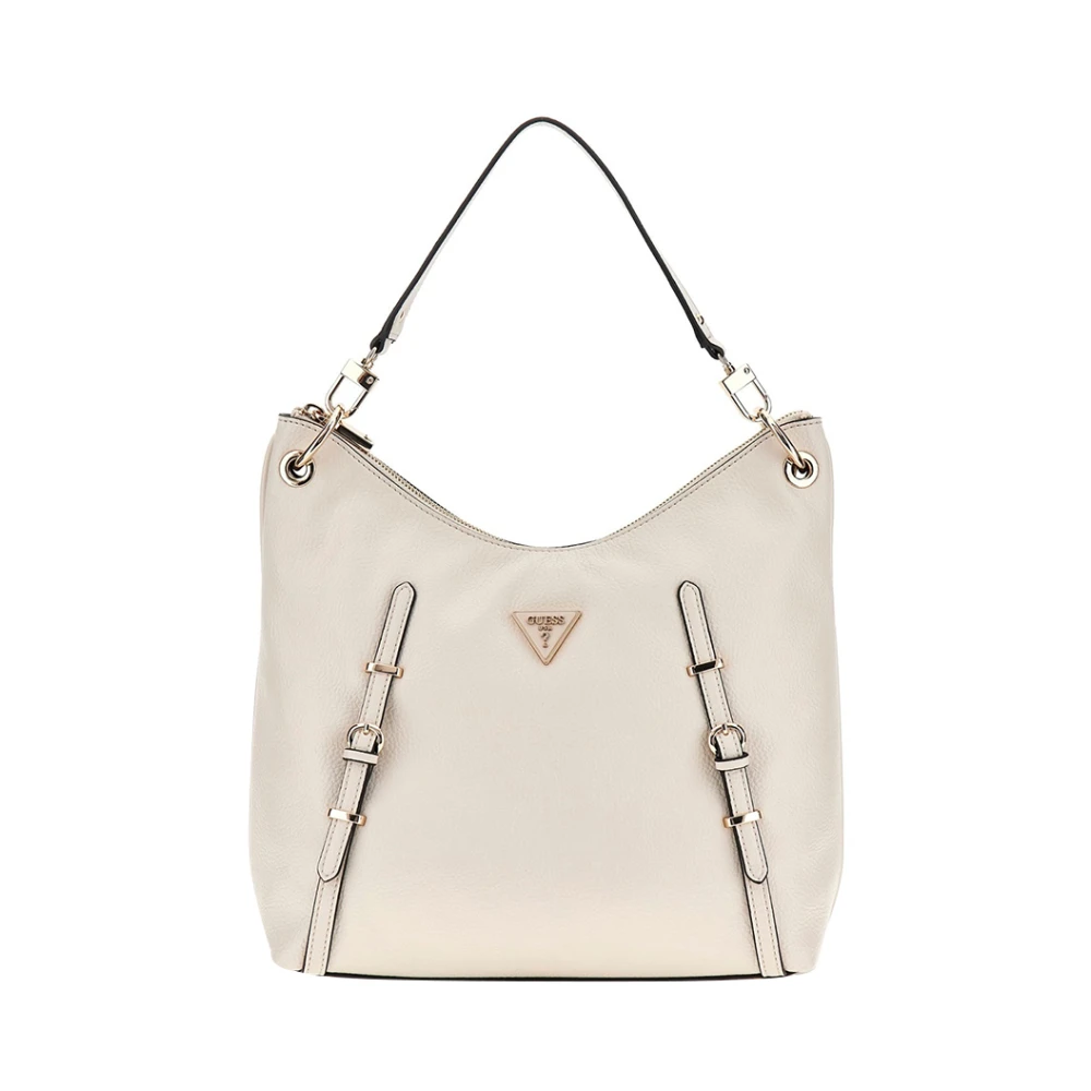 Guess Elegante ivoorkleurige schoudertas met gouden details Beige Dames