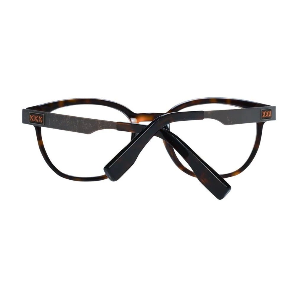 Ermenegildo Zegna Bruine Ronde Optische Brillen voor Mannen Brown Heren