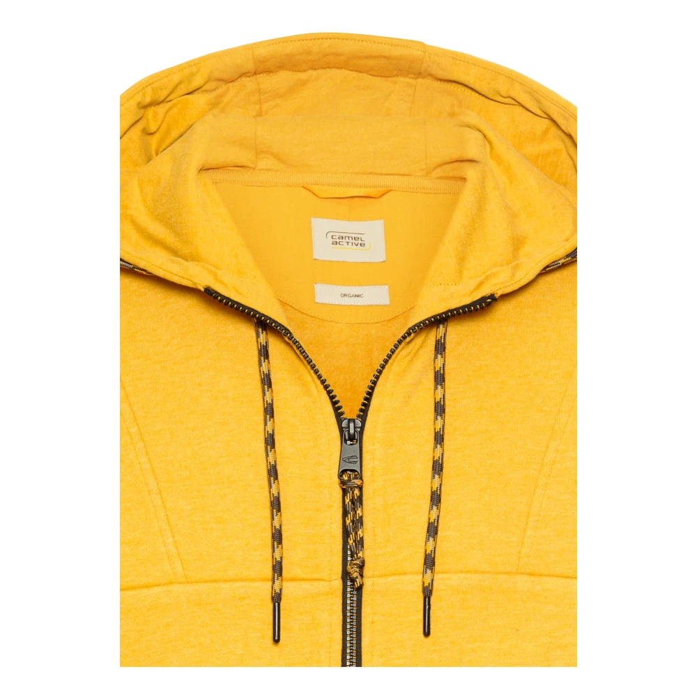 camel active Katoenmix Sweat Jacket Yellow Heren