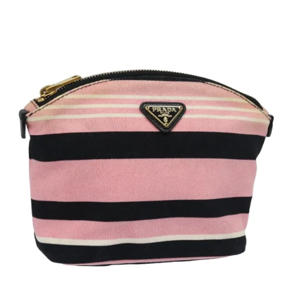 Prada Vintage Pre-owned Canvas pouches Pink Dames