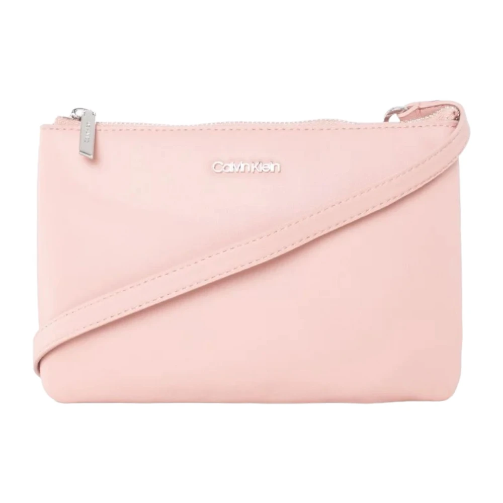 Calvin Klein Dubbel Fack Crossbody Väska Pink, Dam